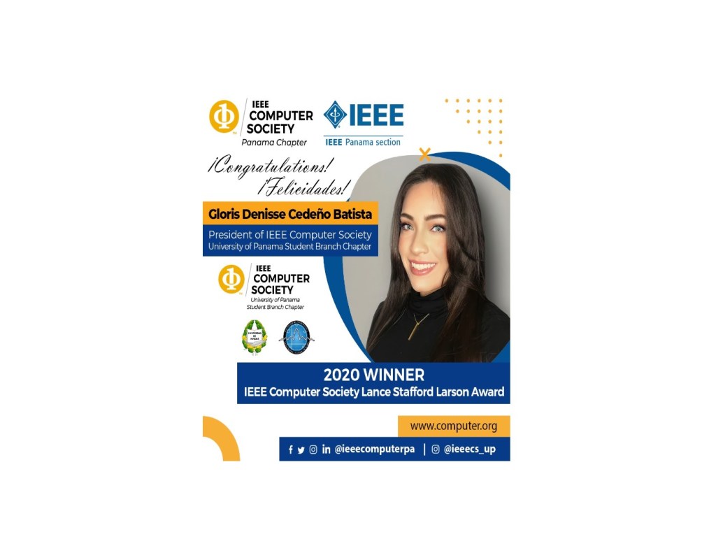GLORIS CEDEÑO BATISTA ESTUDIANTE DE LA FACULTAD DE INFORMÁTICA, ELECTRÓNICA Y COMUNICACIÓN GANA PREMIO 2020 LANCE STAFFORD&nbsp;LARSON