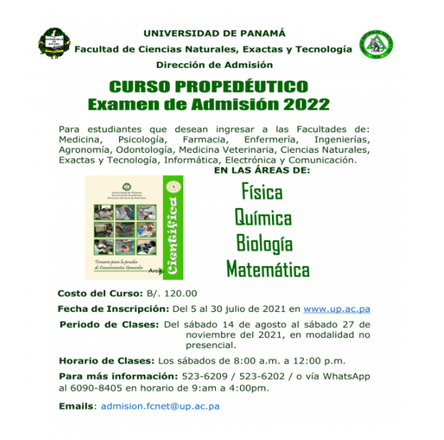 FACULTAD DE CIENCIAS ABRIRÁ CURSOS PROPEDÉUTICOS PARA ESTUDIANTES QUE ASPIRAN ENTRAR A CARRERAS DEL ÁREA CIENTÍFICA EN EL AÑO&nbsp;2022