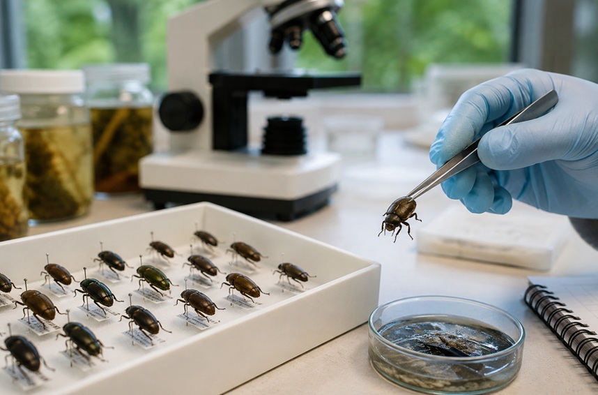 Investigador de la Universidad de Panamá participa en el primer inventario científico de escarabajos&nbsp;Dryopoidea